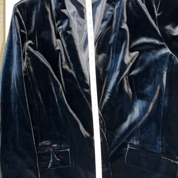 INC International Concepts Velvet Blazer Jacket Womens Holiday Black XL BRANDNEW - Picture 3 of 9